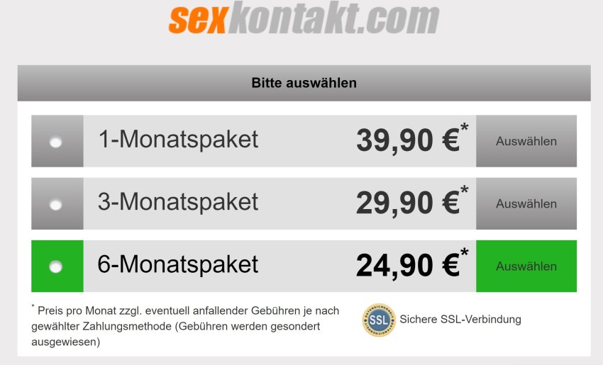 Sexkontakt.com Preise